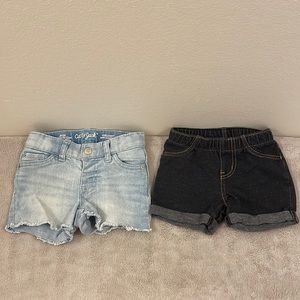 $12 for 2 Cat&Jack toddler denim short pants 2T